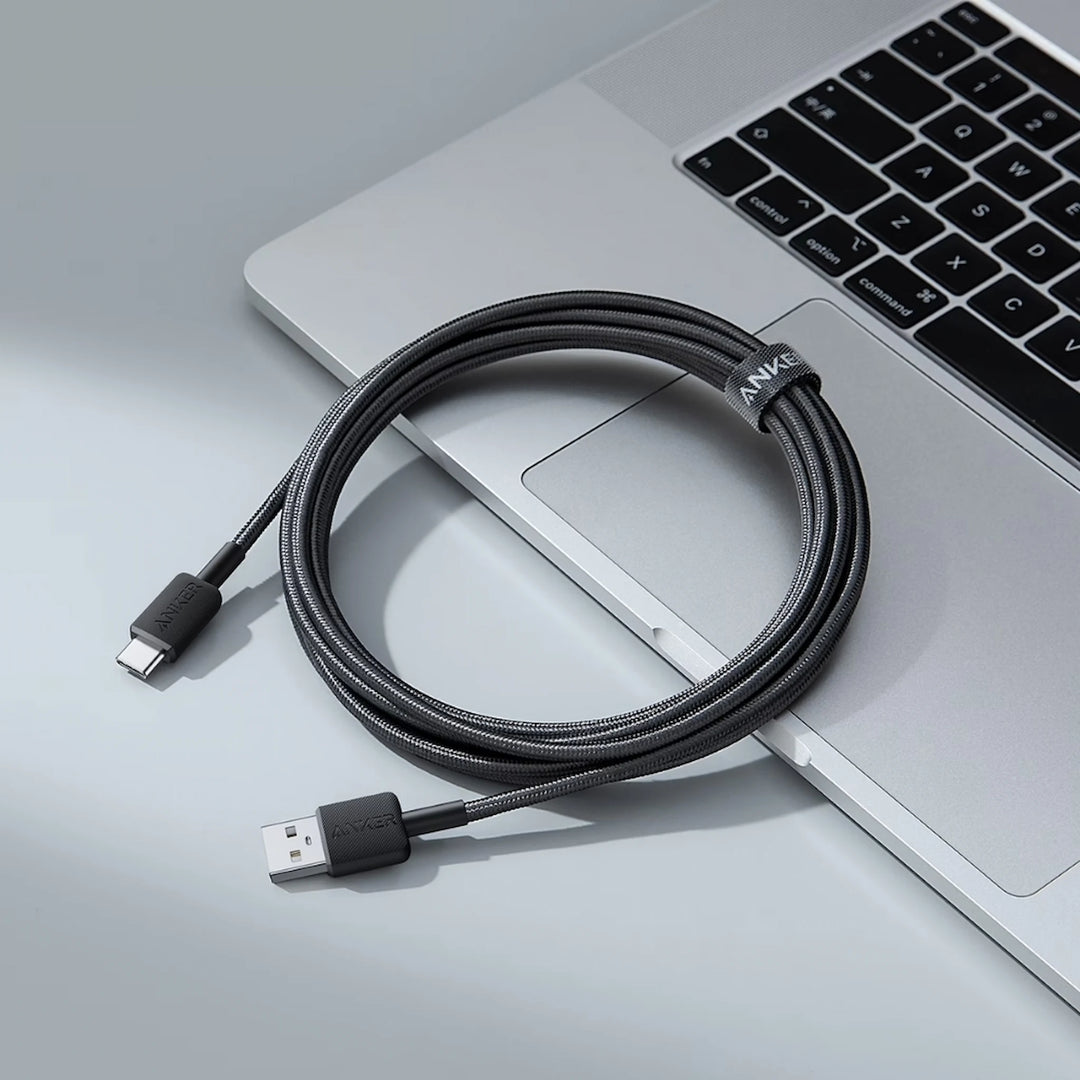 كابل نايلون Anker USB-A إلى USB-C بطول 10 قدم A81H7H11