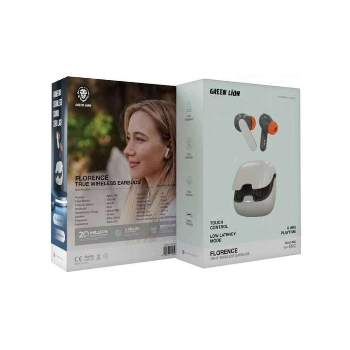 Green Lion Florence Wireless Earbuds - White