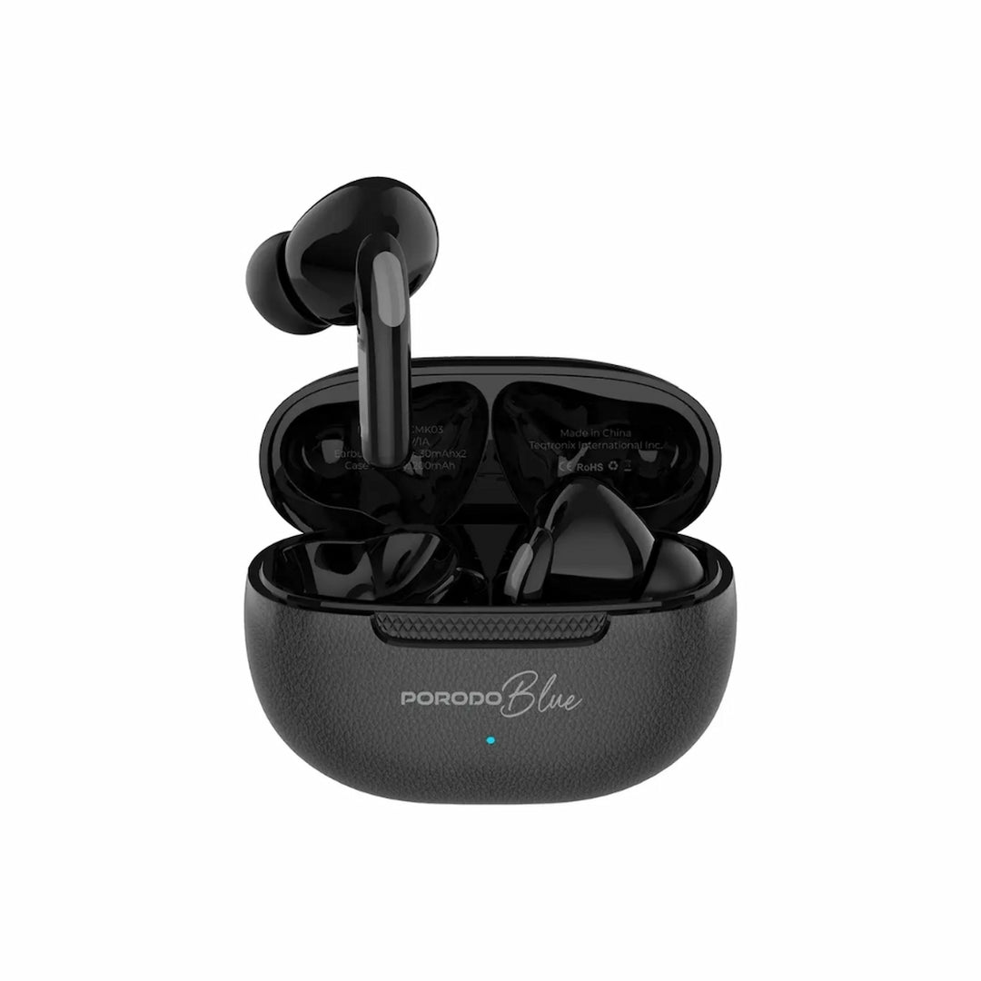 Porodo Blue Voxara TWS with 5H Battery Life - Black