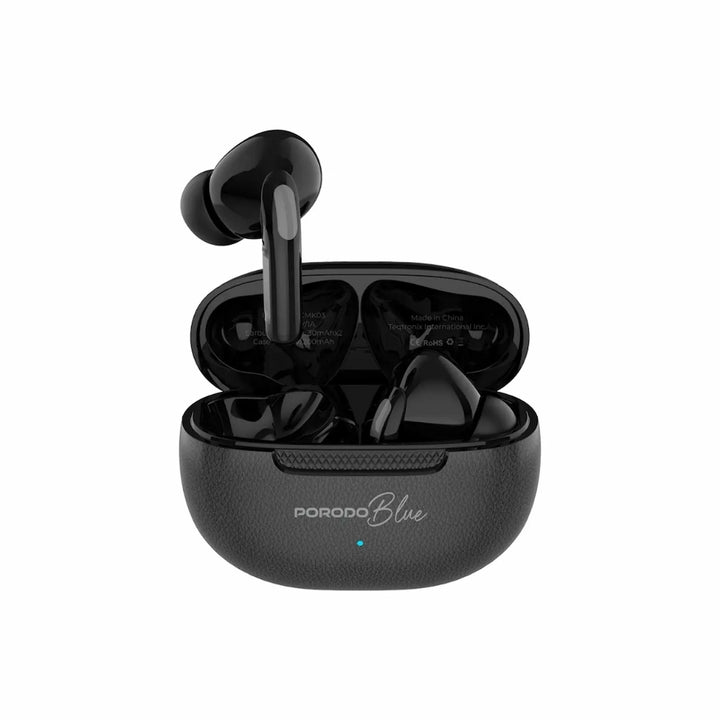 Porodo Blue Voxara TWS with 5H Battery Life - Black