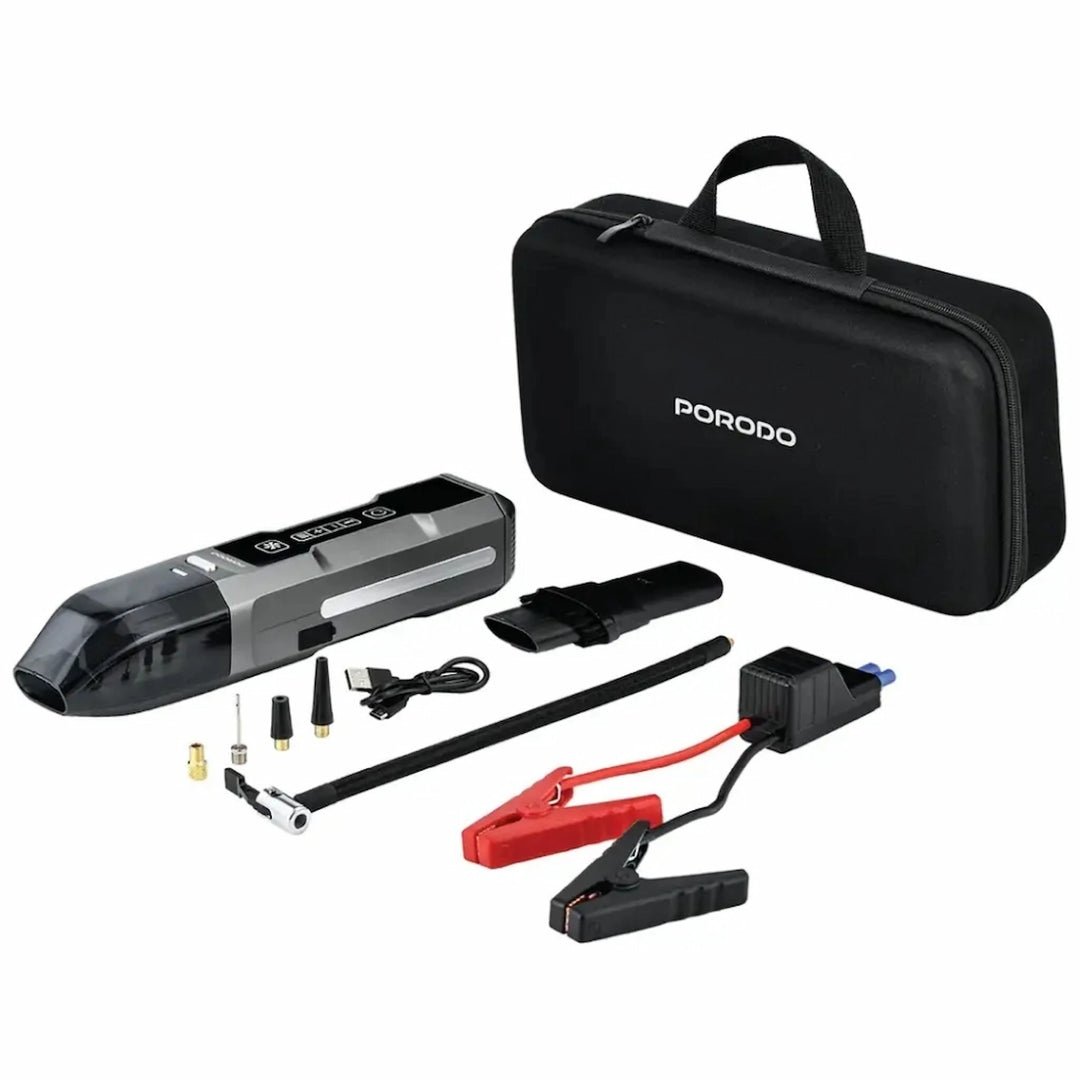 Porodo Ignatov 4-1 Jumpstarter + Vacuum with Tyre Inflator - Black