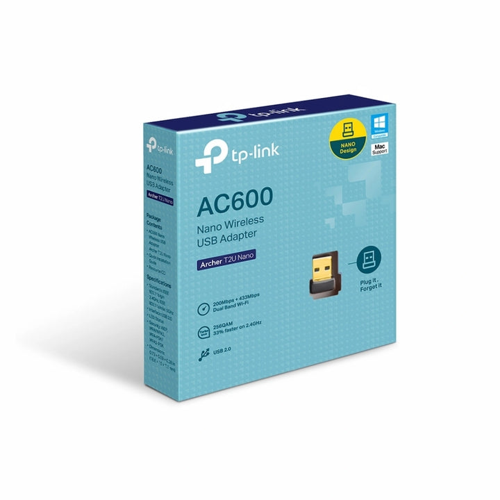 محول USB لاسلكي صغير الحجم Archer T2U Nano AC600 من TP-Link